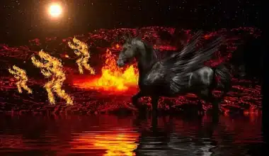 A black horse and two winged creatures gracefully swim in the water showcasing a heartfelt expression of fear and frustration over racial injustice, reflecting the struggle and pain of being black in a world that often feels hostile.