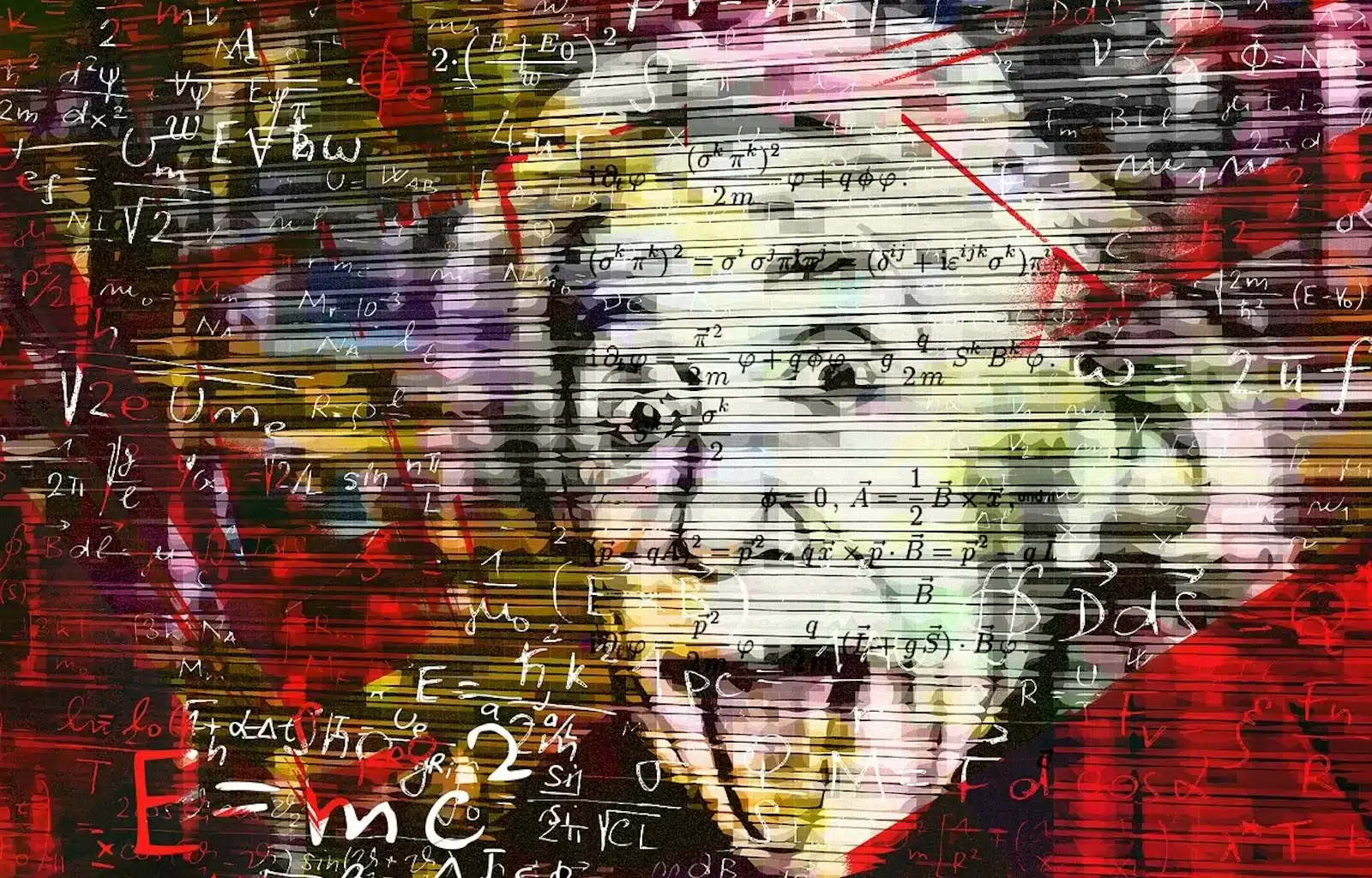 Stort stories-Adventure- Graffiti art of Albert Einstein, symbolizing brilliance and chaos in the story of Griffin and Karen's failed experiment with a potent drug.