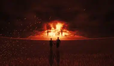 Image of a couple walking away from flyer. Conveying the explosive theme of the story Hunted to the Brink