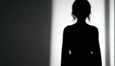 A silhouette of a person standing in the shadows, partially hidden from view. This image evokes a sense of mystery and danger, hinting at hidden secrets and unseen threats to come in the bloody tulip story