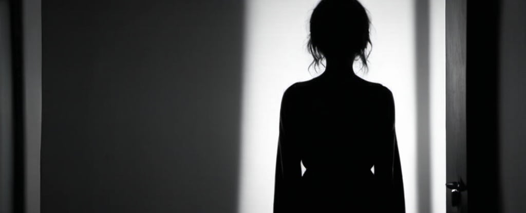 A silhouette of a person standing in the shadows, partially hidden from view. This image evokes a sense of mystery and danger, hinting at hidden secrets and unseen threats to come in the bloody tulip story